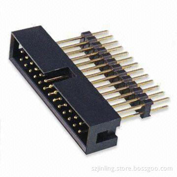2.54mm Straight Box Header with Au/Sn over 50u-inch Ni Contact Plating and Current Rating of 3A